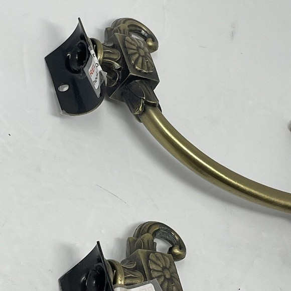 2 REL Brass‎ Colored Wall Hook Hanger Curtain Tie Back Hook 6” - Picture 9 of 12